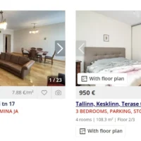 Kuinka paljon maksaa asunto Tallinnassa ? (vuokraus marraskuu 2023)