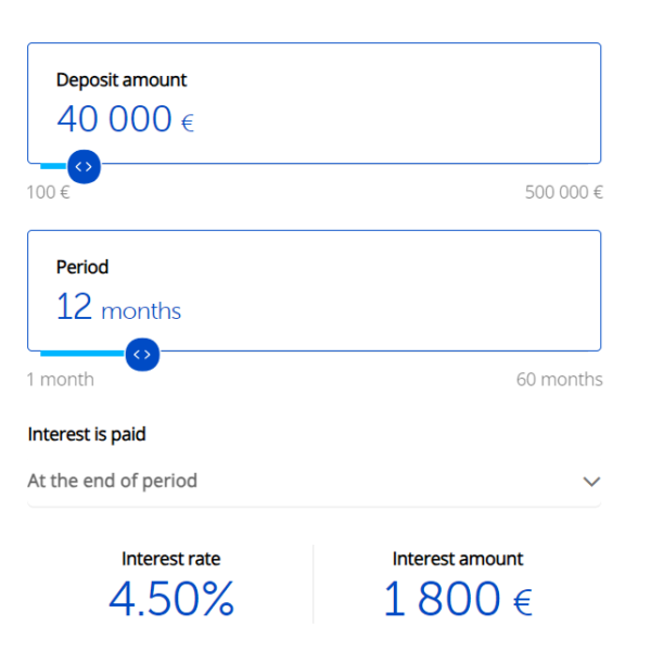 deposit calculator
