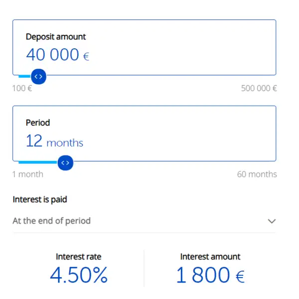 deposit calculator