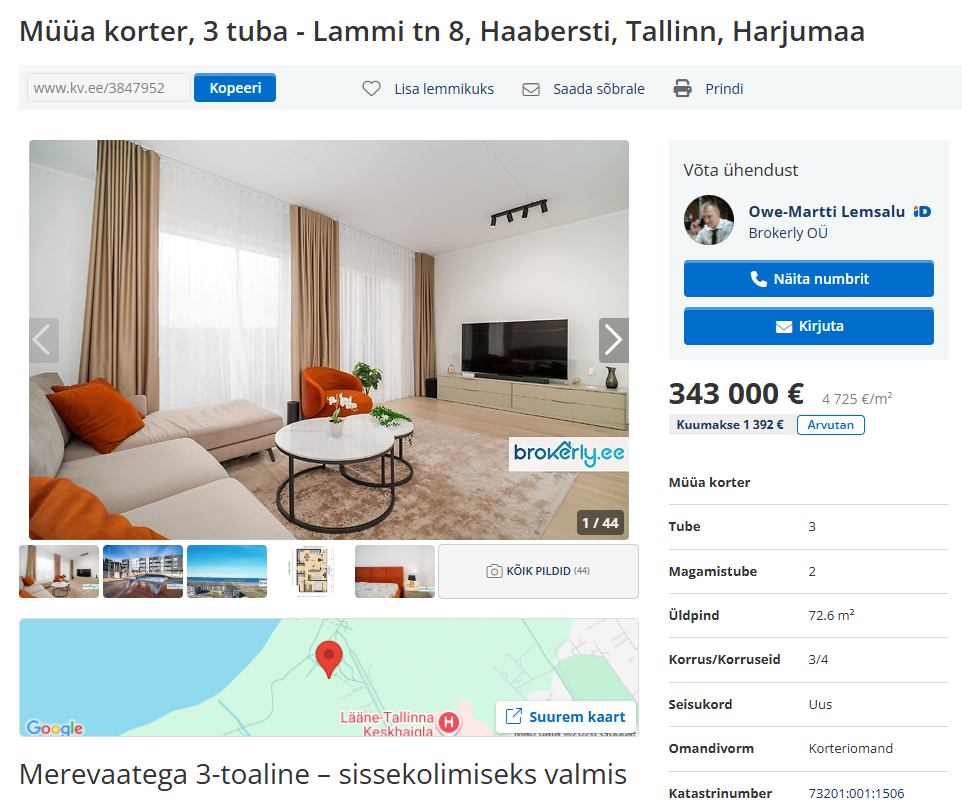 lammi8 kuulutus Laenukalkulaator kui esmane hinnang korteri turuväärtusele Brokerly, we do more.