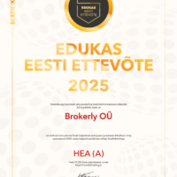 Brokerly pälvis tunnustuse „Edukas Eesti Ettevõte 2025“
